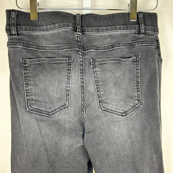 Spanx Size Medium High Rise Jeans Black Compression Figure Flattering - Picture 5 of 6